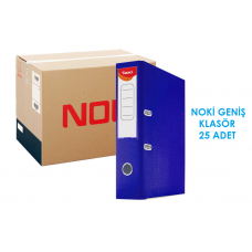 BÜRO KLASÖRÜ NOKİ MAVİ GENİŞ  25 ADET ( 1 KOLİ )